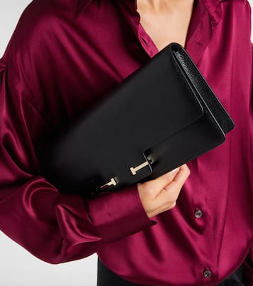 Double T leather shoulder bag | Tom Ford