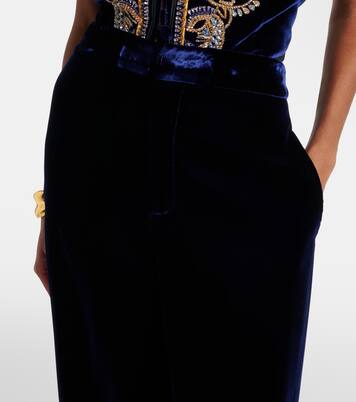 Velvet wide-leg pants | Etro