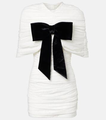 Bow-detail ruched minidress | Shushu/Tong