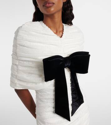 Bow-detail ruched minidress | Shushu/Tong