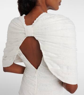 Bow-detail ruched minidress | Shushu/Tong