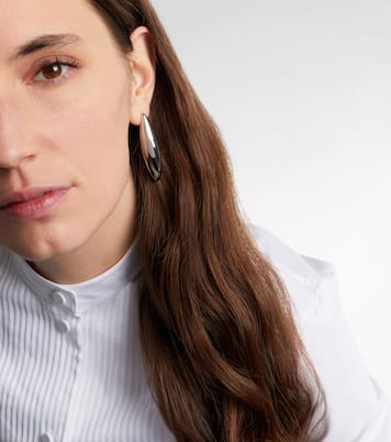 Puffy Dagger Small 10kt rhodium-plated earrings | Jennifer Fisher