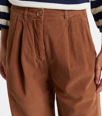 Gail high-rise cotton straight pants | Velvet