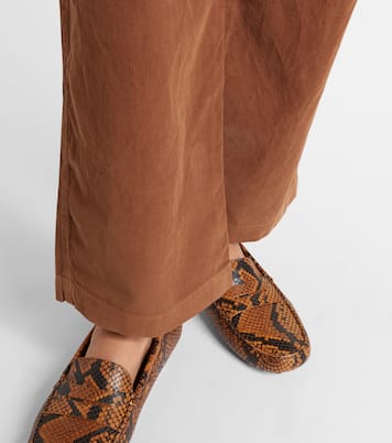 Gail high-rise cotton straight pants | Velvet