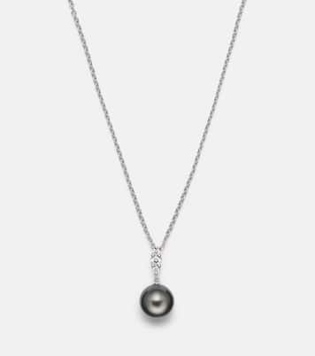 18kt gold necklace with pearl and diamonds | Mikimoto