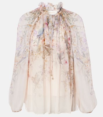 Rebellion printed sheer blouse | Zimmermann