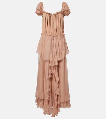 Ruffled silk gown | Chloé