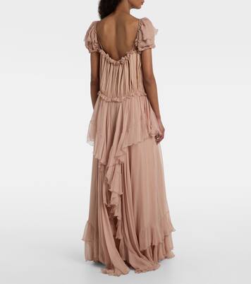 Ruffled silk gown | Chloé