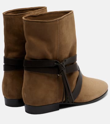 Rejen leather-trimmed suede ankle boots | Isabel Marant