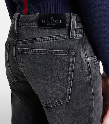 Horsebit wide-leg jeans | Gucci