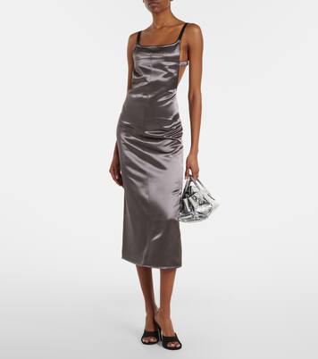 Open-back satin midi dress | The Attico