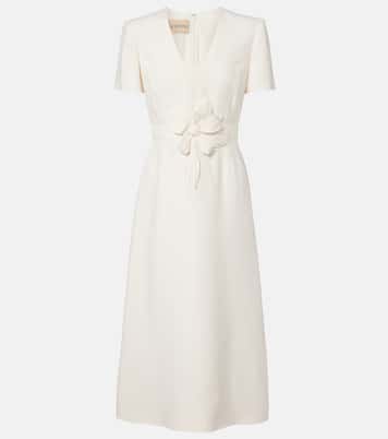 Cady Couture floral-appliqué midi dress | Valentino