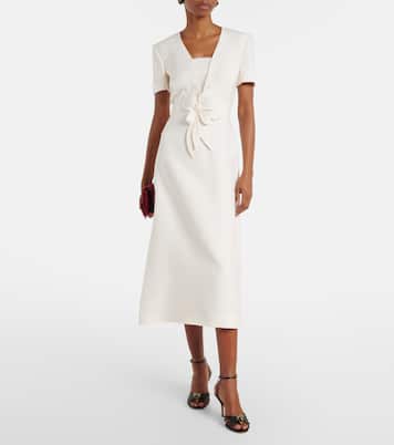 Cady Couture floral-appliqué midi dress | Valentino