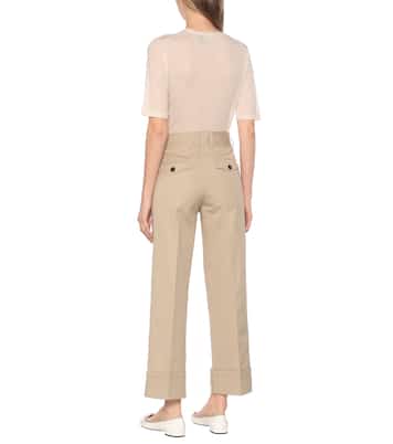 Pantalones rectos de algodón | Prada