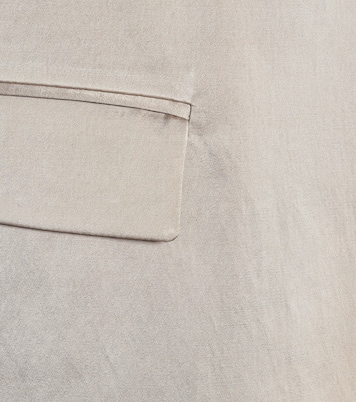 Blazer en satin de coton mélangé | Brunello Cucinelli