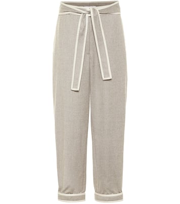Wool flannel carrot cropped pants | Stella McCartney