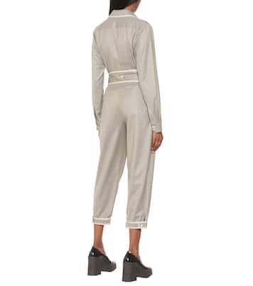 Wool flannel carrot cropped pants | Stella McCartney