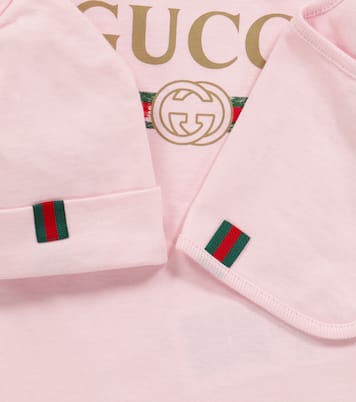 Bebé - set de body, gorro y babero de algodón | Gucci Kids