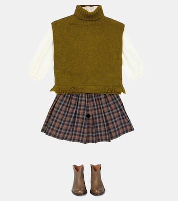 Poncho Talie aus Wolle | Bonpoint