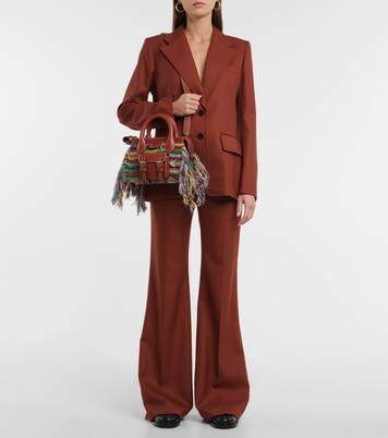 Borsa Edith Small in misto cashmere con pelle | Chloé