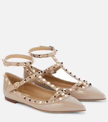 Bailarinas Rockstud de charol | Valentino Garavani