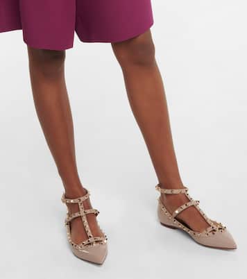 Bailarinas Rockstud de charol | Valentino Garavani