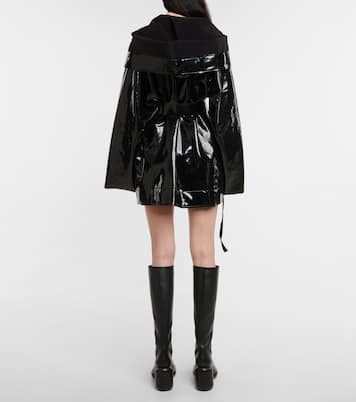 Faux leather belted coat | Norma Kamali