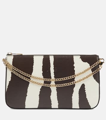 Clutch Loubila in pelle con stampa zebrata | Christian Louboutin
