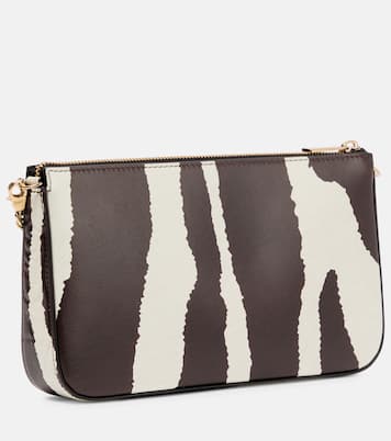 Clutch Loubila in pelle con stampa zebrata | Christian Louboutin