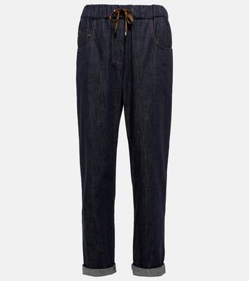Jean tapered à ornements | Brunello Cucinelli