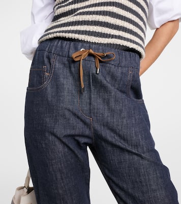 Jean tapered à ornements | Brunello Cucinelli
