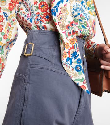 Jeans anchos de tiro alto cropped | Etro