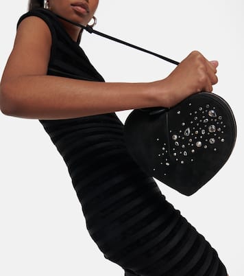 Sac Le Cœur en daim à ornements | Alaïa