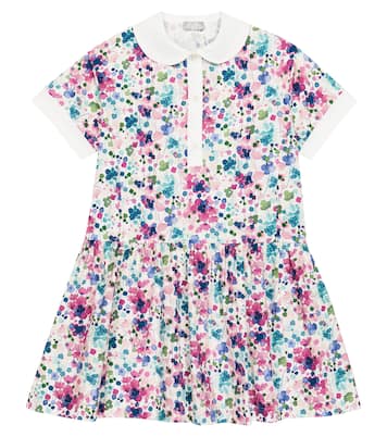 Floral-printed cotton dress | Il Gufo