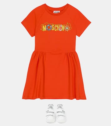 Abito in cotone con stampa | Moschino Kids