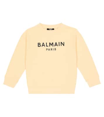 Sudadera en jersey de algodón con logo | Balmain Kids