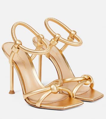 Sandalias Juno de piel metalizada | Gianvito Rossi