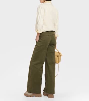 Le Tomboy cotton twill wide-leg pants | Frame