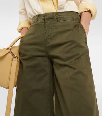 Le Tomboy cotton twill wide-leg pants | Frame