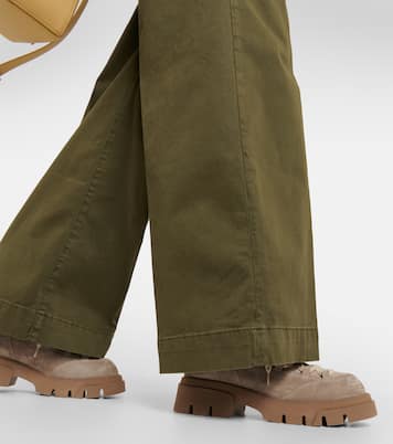 Le Tomboy cotton twill wide-leg pants | Frame