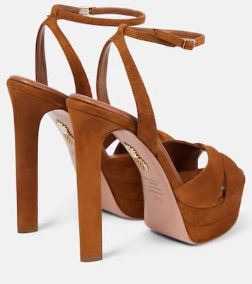 Plateausandalen aus Veloursleder | Aquazzura