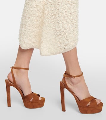 Plateausandalen aus Veloursleder | Aquazzura