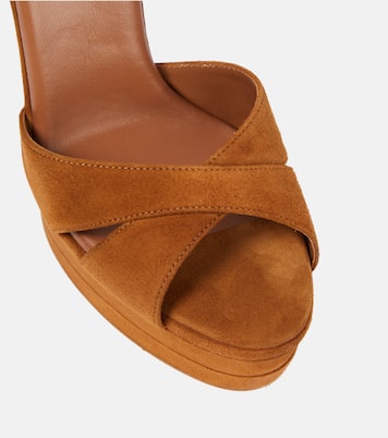 Plateausandalen aus Veloursleder | Aquazzura