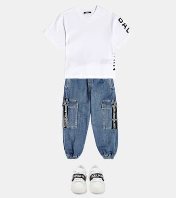 T-Shirt aus Baumwoll-Jersey | Balmain Kids