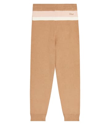 Pantalon de survêtement en coton et laine | Chloé Kids