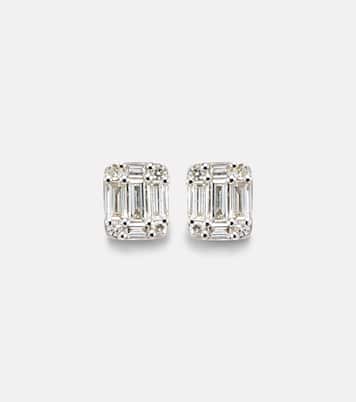 Boucles d'oreilles Shield of Strength en or 10 cte et diamants | Stone and Strand