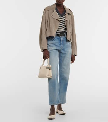Veste raccourcie en daim | Brunello Cucinelli