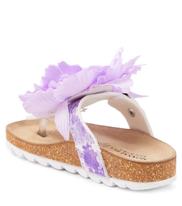Sandali con applicazioni floreali | Monnalisa