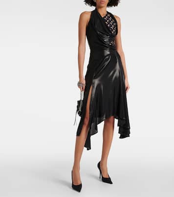 Regenerated Moon draped jersey midi dress | Marine Serre
