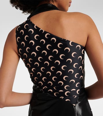 Regenerated Moon draped jersey midi dress | Marine Serre